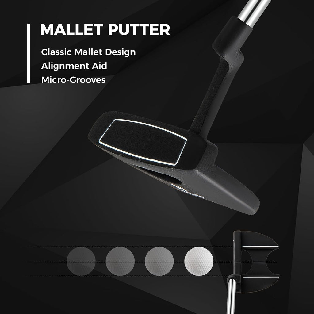 ULTIMATE Men's Complete Golf Club Set – Right-Handed, 9/11-Piece Full Set Including 460cc #1 Driver, #3 Fairway Wood, Hybrid, #6, #7, #8, #9, #P Irons, and a Precision Putter