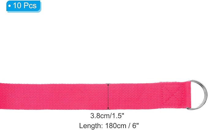 PATIKIL Yoga Strap for Stretching, Cotton Yoga Belt with Adjustable Metal D-Ring Buckle Stretch Band for Fitness Pilates-FlexoryFit