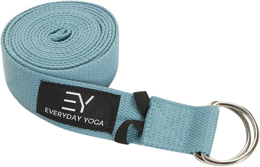 Everyday Yoga Super Strong Strap with Metal D-ring Buckle - Improve Flexibility, Stretching, and Physical Therapy Fitness.-FlexoryFit