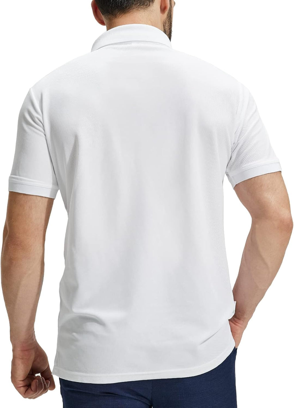MIER Polo Shirts for Men Short Sleeve Quick Dry Polyester Collared Shirts Casual Golf Shirts, Moisture-Wicking