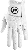 Golf Gloves Men, 100% AAA Cabretta Leather Golf Glove, Ergonomic Ultra Thin Leather Golf Gloves, Wear-Resistant White Gloves, Suitable for All Weather