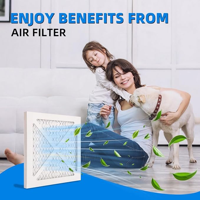 (4 Pack) 10x10x1 Furnace Air Filters, MPR 1900 & FPR 10, MERV 13 Pleated Air Filter (Actual Size: 9.75x9.75x0.75 inch)