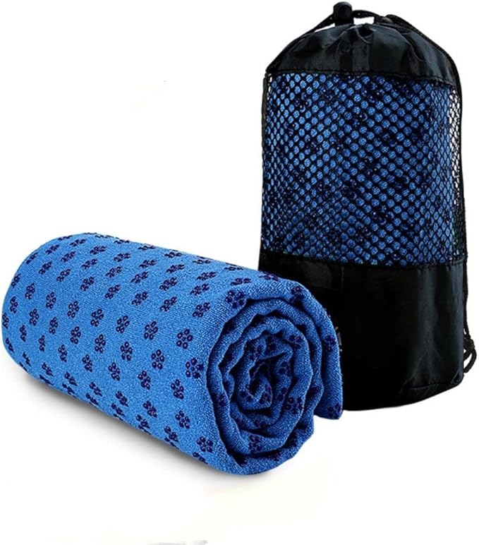 IBL-Yoga Towel, Hot Yoga Mat Towel - Sweat Absorbing Non-Slip for Hot Yoga, Pilates and Workout, 24x72 inches with Grip-FlexoryFit