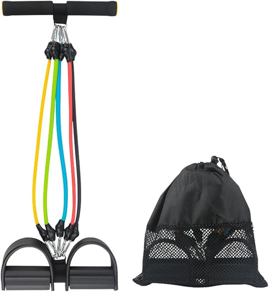 Adjustable Foot Pedal Resistance Band, Durable Foot Pedal Resistance Trainer with Bag. Multifunctional Pedal Puller Resistance Rope with Handles. Fitness Equipment for Women and Men.-FlexoryFit