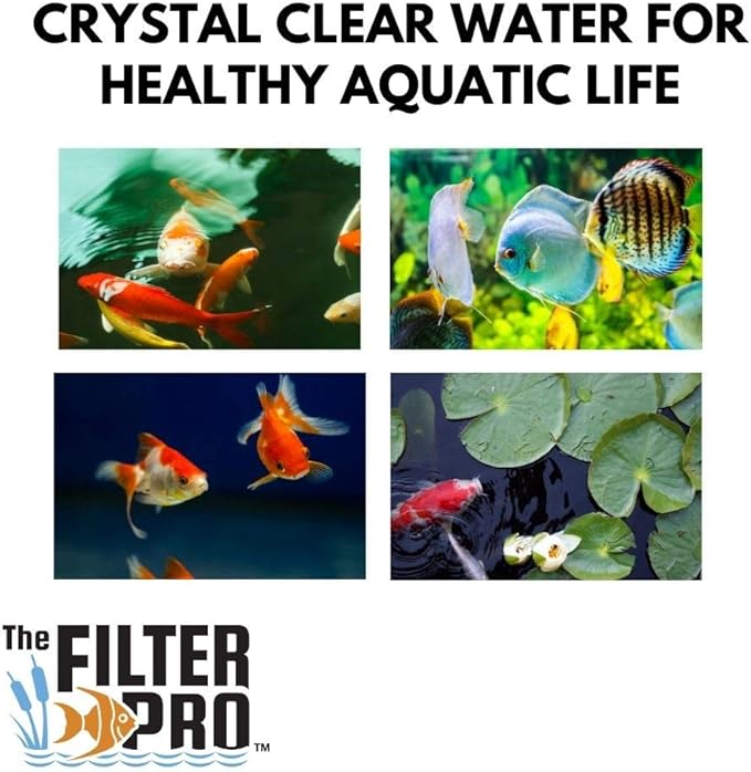 Black Coarse Filter Media, 1.25" Thick, 12" x 12" Pads, 2 Pack, Perfect for Aquariums, Ponds or Water Gardens, Made in USA