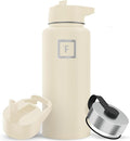IRON °FLASK Camping & Hiking Hydration Flask with 3 Lids - Stainless Steel, Double Walled & Vacuum Insulated Water Bottle - Leak Proof & BPA Free 32 Oz