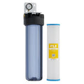 20 x 4.5 Whole House 1 Stage PP Pleated Sediment Filter System w/ 1" NPTF Port Housing Head Includes 10 Micron Pleated Sediment filter, Gauge & Bracket BB-20B WH100SP WDS150K CB1-CAB20-BB DB20P