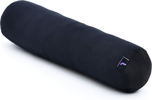 Leewadee Small Yoga Bolster – Shape-Retaining Cervical Neck Roll, Tube Pillow for Comfortable Reading, Kapok Filling, 22 x 6 x 6 inches-FlexoryFit