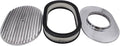 1 Set SHLPDFM Air Cleaner Polished Aluminum Silver 12"" Oval Full Finned Air by SHLPDFM