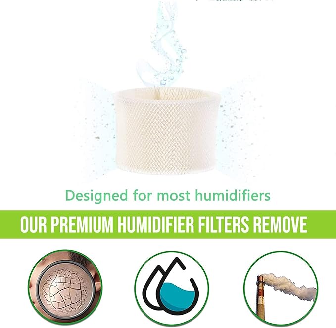 4-Pack Replacement for Emerson MAF2 Moist air Wicking Humidifier Filter Designed to Compatible with Emerson Part # MAF2 & Kenmore Part # 15508, Noma Part #EF2.