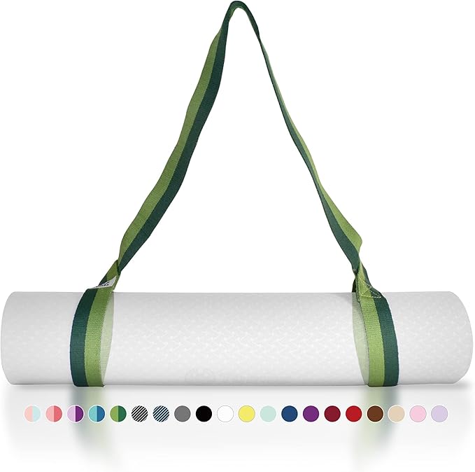 Tumaz Yoga Mat Strap [MAT NOT Included] (2 Sizes) with Extra Thick & Comfy Delicate Texture, Adjustable Yoga Mat Carrier-FlexoryFit