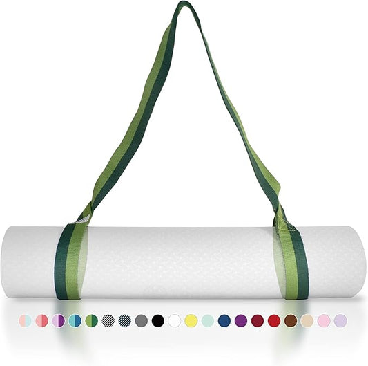 Tumaz Yoga Mat Strap [MAT NOT Included] (2 Sizes) with Extra Thick & Comfy Delicate Texture, Adjustable Yoga Mat Carrier-FlexoryFit