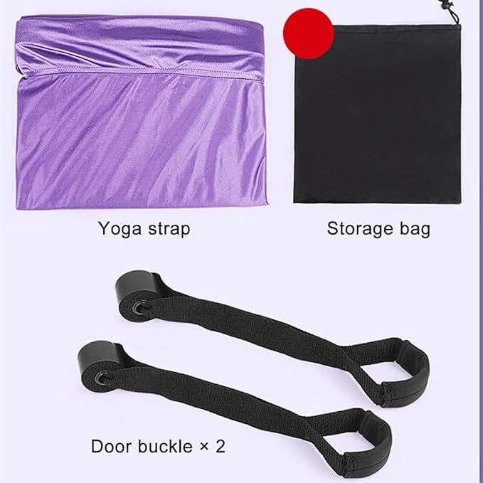 Dance Stretching Equipment - Yoga Strap, Backbend Training Yoga Stretching Rope with Door Anchor, Flexibility Trainer Stretching Equipment Assist Stretch Strap for Fitness Gymnastics Dance Aerial Yoga Ballet-FlexoryFit