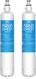 AQUA CREST Replacement for GE® RPWFE, RPWF (with CHIP) Refrigerator Water Filter, Compatible with GYE22HMKES, GYS22GMNES, GYE22HBLTS, DFE28JSKSS, GFE28HMHES, GNE29GYNFS, GFE28GYNFS, 2 Filters