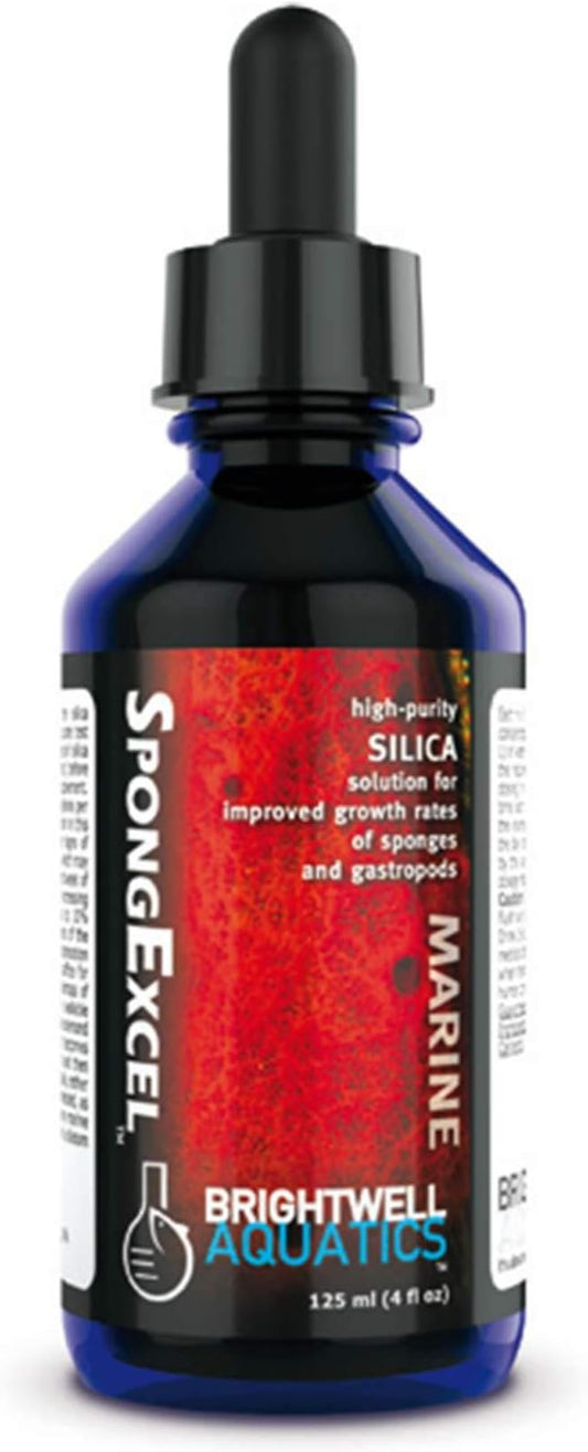 Brightwell Aquatics SpongExcel – Ionic Silica Solution for Marine Sponge & Gastropod Growth in Marine Aquariums, Boosts Water Quality, 60 ml