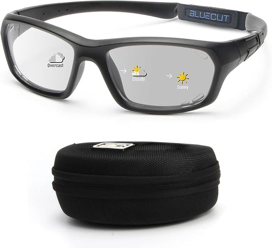 BLUE CUT Sports Protection Goggles, Photochromic Lenses Safety Glasses for Basketball, Pickleball Indoor Outdoor Sports