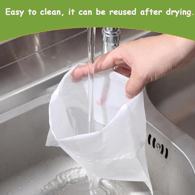 8pcs Nylon Nut Milk Bag 8×12 Inches Fine 200 Micron Cheese Cloth Filter Bag Multiple Usage Reusable Food Strainer Professional Cold Brew Filter for Kitchen Straining Juice Coffee Yogurt Tea