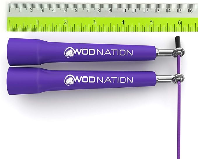 WOD Nation Adjustable Speed Jump Rope For Men, Women & Children - Blazing Fast Fitness Skipping Rope Perfect for Boxing, MMA, Endurance-FlexoryFit