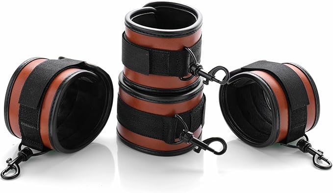 6pcs Black PU Adjustable Straps Sports Training Fitness Gear Home Yoga Set-FlexoryFit