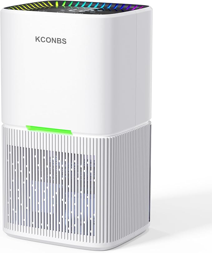 Dehumidifier, 60 OZ Water Tank, Dehumidifiers for Home, 500 sq. ft. Dehumidifier for Basement Bathroom Bedroom with Auto Shut Off, 7 Colors LED Light, Quiet Dehumidifiers with Sleep Mode