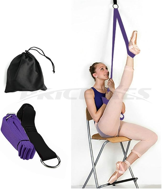 Door Flexibility & Stretching Leg Strap - Great for Ballet Cheer Dance Gymnastics or ANY Sport Leg Stretcher Door Flexibility Trainer Premium stretching equipment-FlexoryFit
