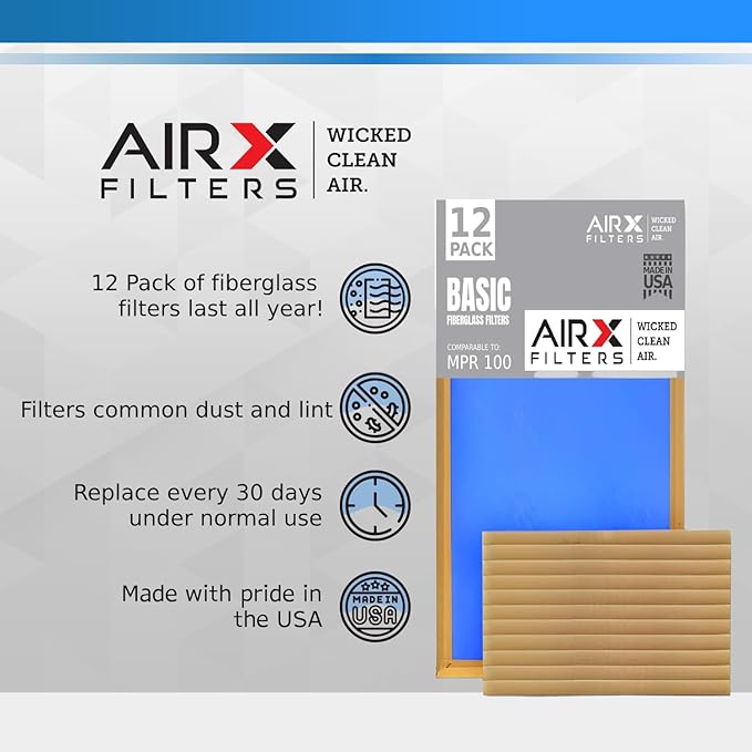 22x22x1 Air Filter Comparable to MPR 100 Basic Economy Furnace Filters - Image 4
