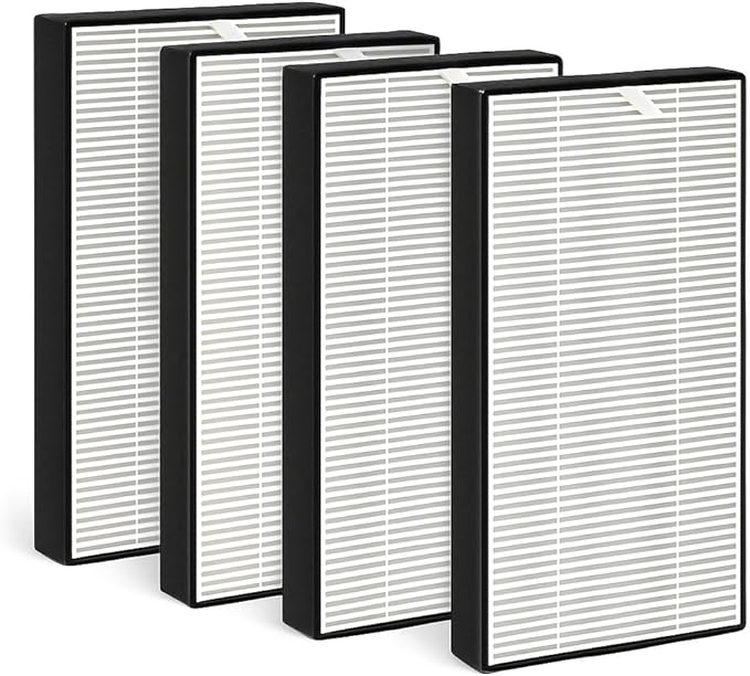 Nispira F1 C01 T02 HEPA Replacement Filter for 3M Filtrete Room Air Purifier FAP-C01-F1, FAP-T02-F1, FAP-C01BA-G1, FAP-T02WA-G1, FAP-ST02W, FAP-ST02N. 12 in. x 6.75 in. Part FAPF-F1-A. 4 Pack