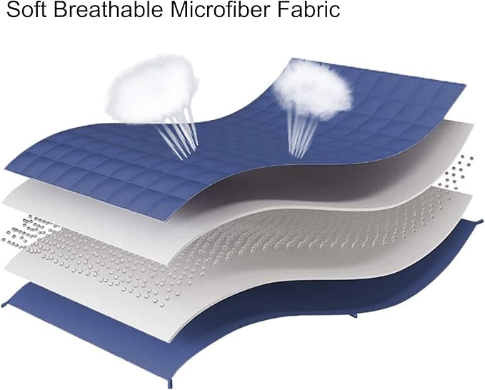 L'AGRATY Weighted Blanket - 80"x87" 25lbs Cooling Breathable Heavy Blanket Microfiber Material with Glass Beads Big Blanket for Adult All-Season Summer Fall Winter Soft Thick Comfort Blanket