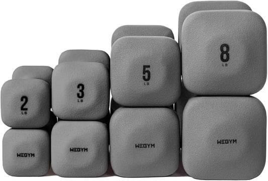 SafeGrip Dumbbells, Anti-Slip, Anti-Roll, Thick Handles, Free Weights, Square Dumbbells for Secure Workouts at Home, Weightlifting, and Personal Training-FlexoryFit