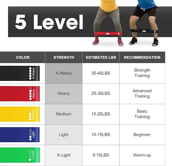 Resistance Bands Set, Workout Bands with Handles, Door Anchor, Ankle Straps and Carry Bag, Exercise Bands for Shape Body and Home Workouts-FlexoryFit