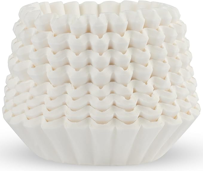 Tupkee Coffee Filters 4-6 Cups - 400 Count, Junior Basket Style, White Paper, Chlorine Free 5 Cup Coffee Filter, Made in the USA