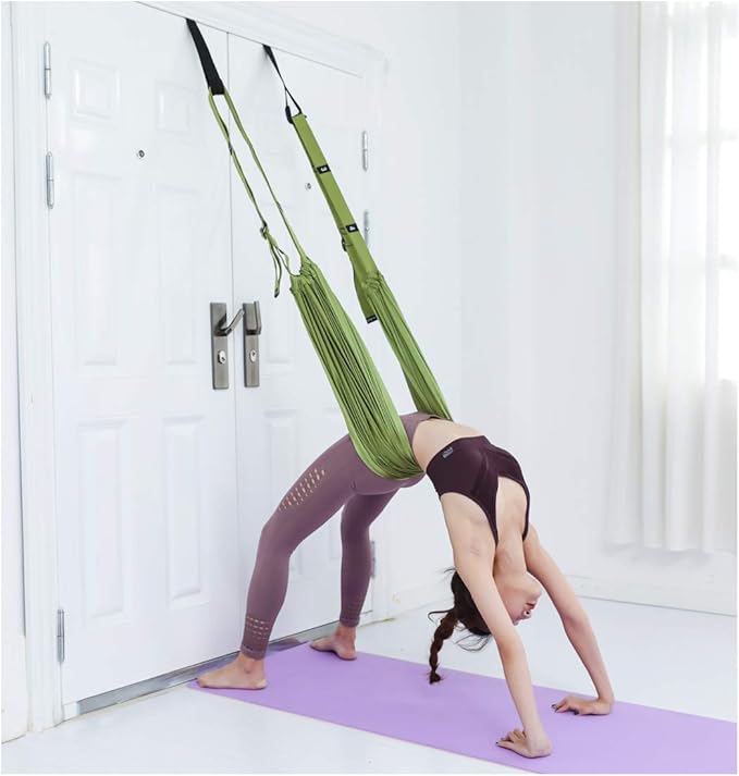 Leg Stretcher Strap, Stretching Equipment with Door Anchor Flexibility Trainer Backbend Assist for Dance Aerial Yoga Ballet Leg Stretching Exercise-FlexoryFit