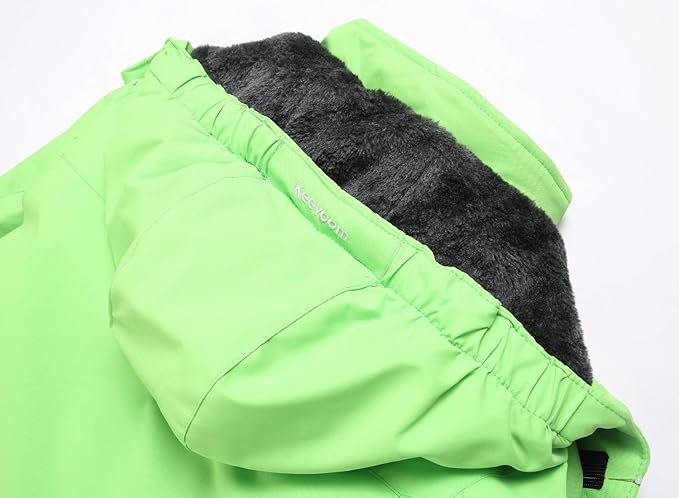 Keevoom Girl's Ski Jacket Winter Warm Thick Snow Coat Windproof Kids Outdoor Hooded Jackets-FlexoryFit
