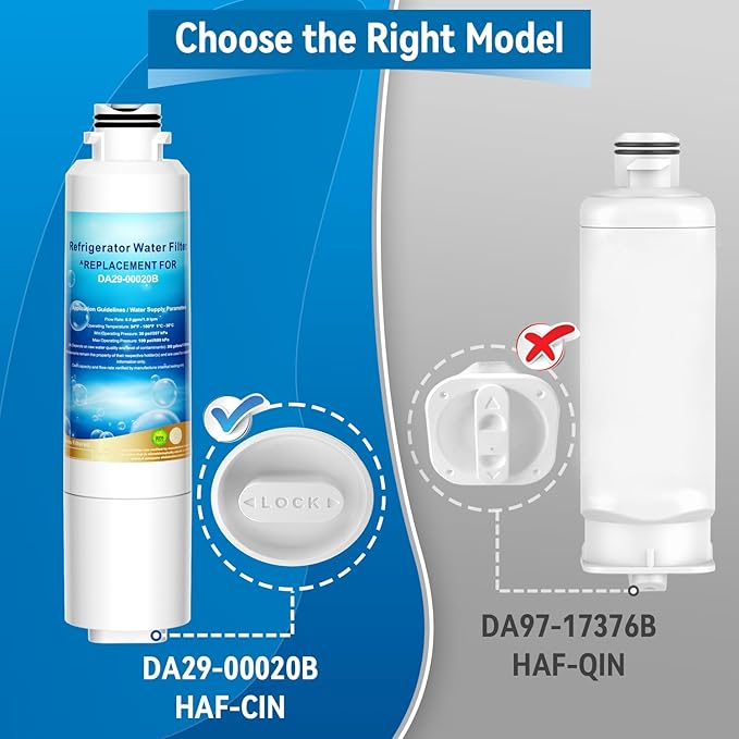 DA29-00020B Water Filter for Samsung HAF-CIN/EXP, DA29-00020B, HAF-CIN, RS25J500DSR, RF28HMEDBSR, RF4287HARS, RF28HFEDBSR (3 Count Pack Of)