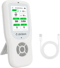 LifeBasis Air Quality Monitor Indoor, 11-in-1 Air Quality Detector with Stand, Air Meter Test AQI, PM1.0, PM2.5, PM10, CO2, TVOC, HCHO, Particles, Temperature and Humidity with Alert -White&Gray