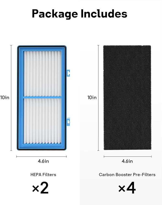 Aller-gen Remover Aer1 Filter Replacement for Holmes Air Puri-fiers, 1 True HEPA Filters + 2 Carbon Booster Filters, HAPF300AP-U4