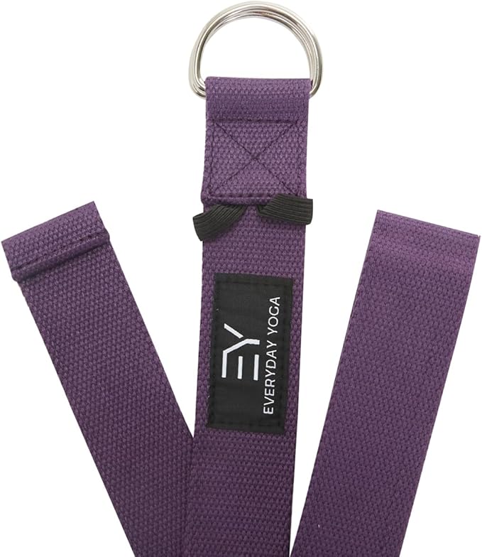 Everyday Yoga Super Strong Strap with Metal D-ring Buckle - Improve Flexibility, Stretching, and Physical Therapy Fitness.-FlexoryFit