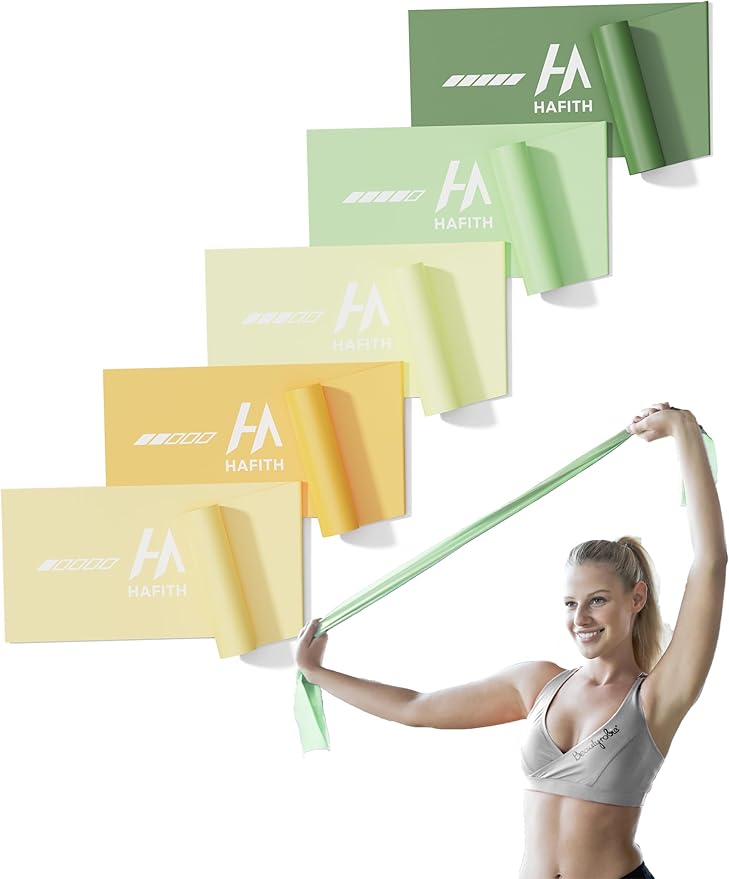 Fabric Resistance Bands for Women – 5 Level Exercise Bands Resistance Set, Resistance Bands for Working Out with Handles, Workout Bands Resistance for Women, Yoga, Pilates, Glutes, Legs,Vigor Yellow-FlexoryFit