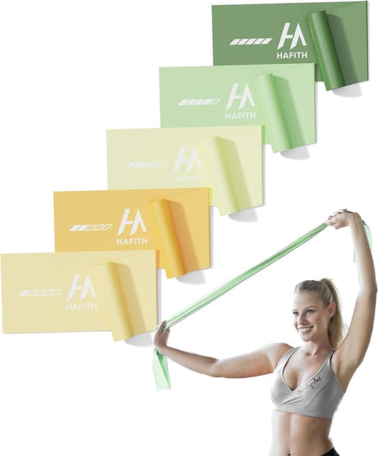 Fabric Resistance Bands for Women – 5 Level Exercise Bands Resistance Set, Resistance Bands for Working Out with Handles, Workout Bands Resistance for Women, Yoga, Pilates, Glutes, Legs,Vigor Yellow-FlexoryFit