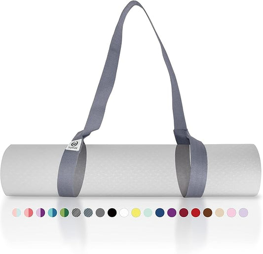 Tumaz Yoga Mat Strap [MAT NOT Included] (2 Sizes) with Extra Thick & Comfy Delicate Texture, Adjustable Yoga Mat Carrier-FlexoryFit