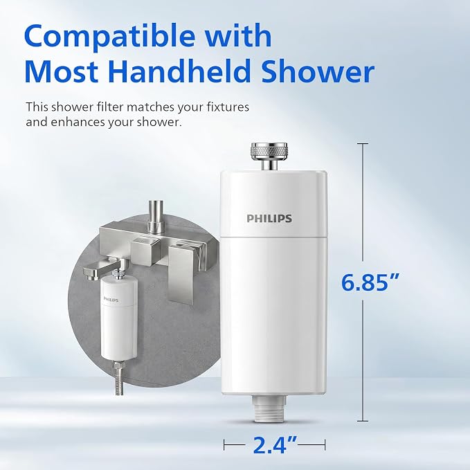 PHILIPS Shower Filter for Hard Water, 3-Stage Filtration - Image 4