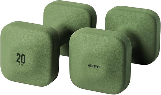 SafeGrip Dumbbells, Anti-Slip, Anti-Roll, Thick Handles, Free Weights, Square Dumbbells for Secure Workouts at Home, Weightlifting, and Personal Training-FlexoryFit