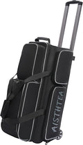 2-3 Ball Bowling Bag with Wheels, Rolling Trolley Bowling Bags with Large Separate Shoe Compartment and Oversized Accessory Pocket