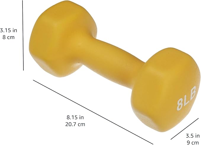 Amazon Basics Neoprene Dumbbell Hand Weights for Exercise and Muscle Toning-FlexoryFit