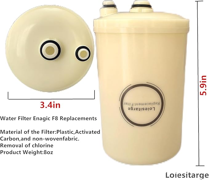 High Grade Water Filter Replacement, Removal of Chlorine for the Leveluk Kangen 8-2Pcs（Replacing HG-N and K-8 Filters）