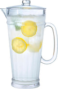 bzyoo 64oz (2 Quarts) Liberty Clear Water Pitcher with Lid – Break Resistance, BPA Free Great for Ice Tea, Sangria, Lemonade, Party and Home