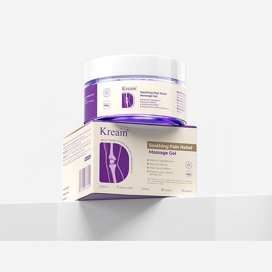 Kreain Nature Soothing Massage Pain Relief Gel, Joint Purple Gel Cooling Soothes Cream for Knees, Hand Arthritis, Lumbar, Neck and Shoulders(3.5 Ounce, 1 Pack)-FlexoryFit