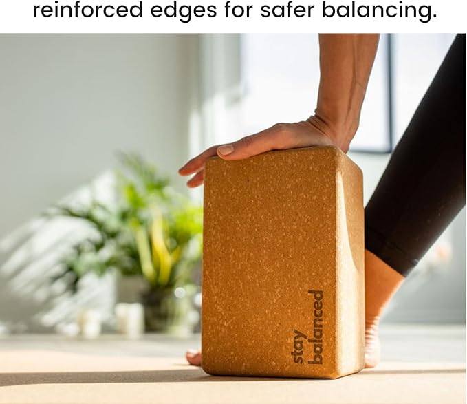 Premium Cork Yoga Blocks - Extra Large Yoga Block 2-Pack or Extra Tall 1-Pack for Inflexible Yogis | Natural, High-Density Cork for Superior Support & Stability | Optional Yoga Strap & Gift Box-FlexoryFit