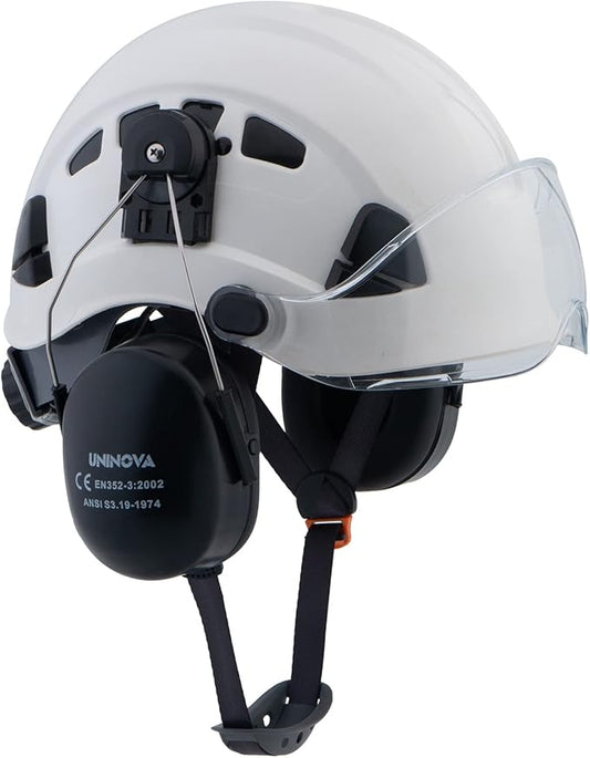 UNINOVA Arborist Helmet Forestry Helmet Chainsaw Helmet with Visor and Earmuffs,OSHA Safety Hard Hat Helmet for Logging Trimming Mowing Climbing Tree Service Garden Work