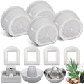 4+4 Pack Cat Water Fountain Replacement Carbon Filter Compatible with PetSafe Drinkwell Ceramic & Stainless Steel Pet Fountains for Cat Dog Water Dispensers with Replacement Foam Filters
